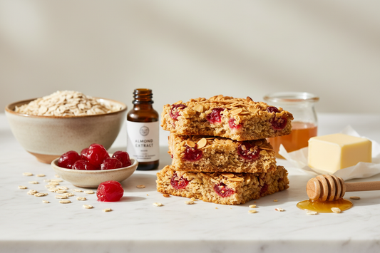 Cherry Bakewell oat bars