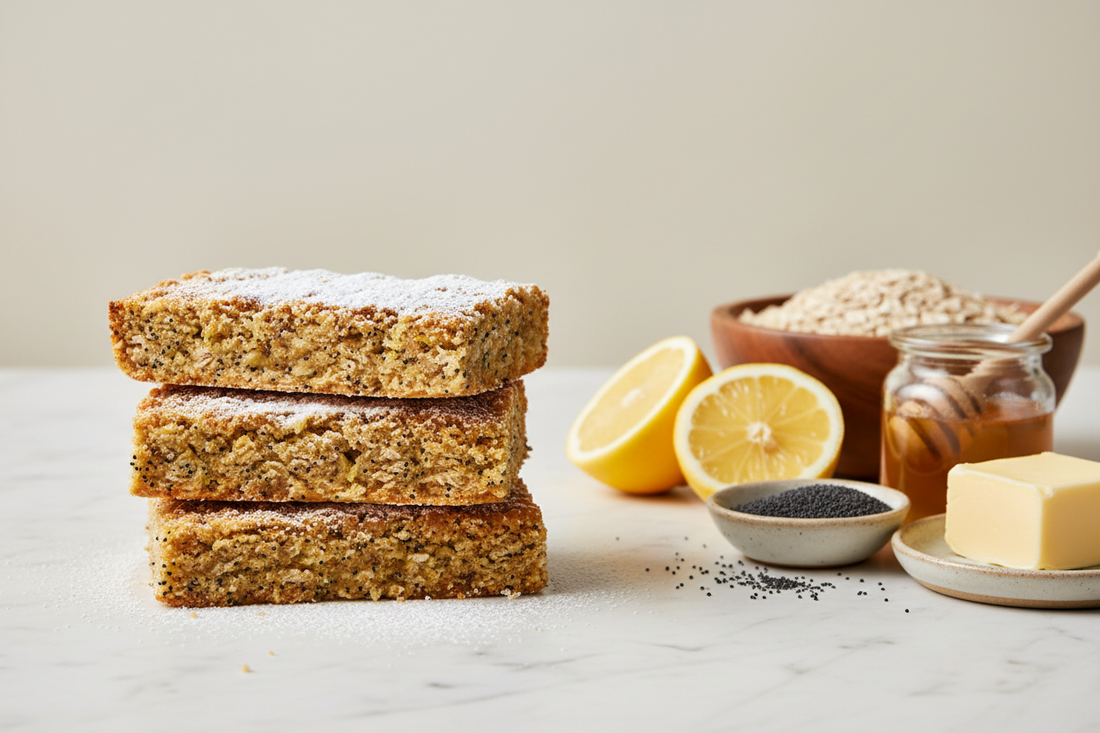 Lemon Poppy Seed oat bars