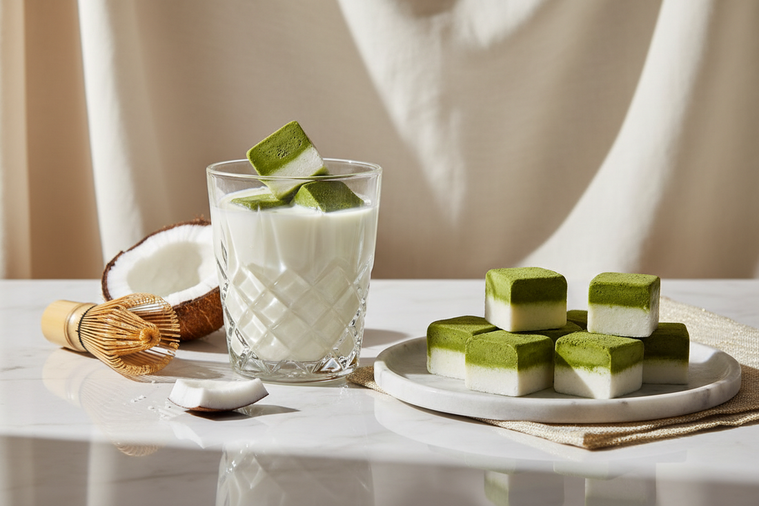 Matcha Coconut cubes