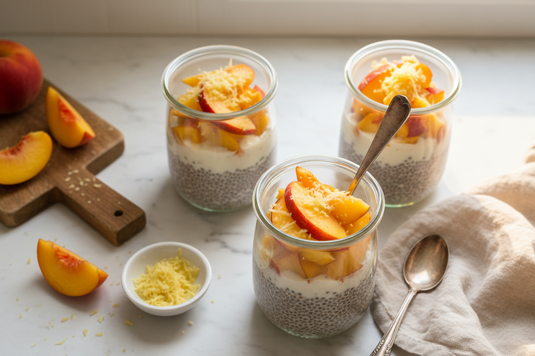 Peach Ginger Chia Pudding — A Gentle Morning Ritual